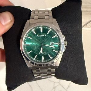 Citizen Eco-Drive Silver and Green Watch